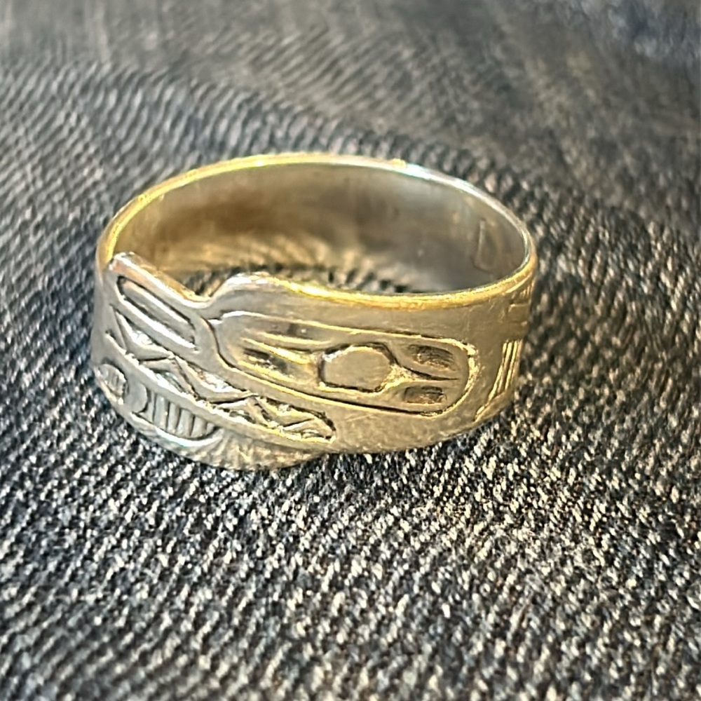 Indigenous art wrap ring